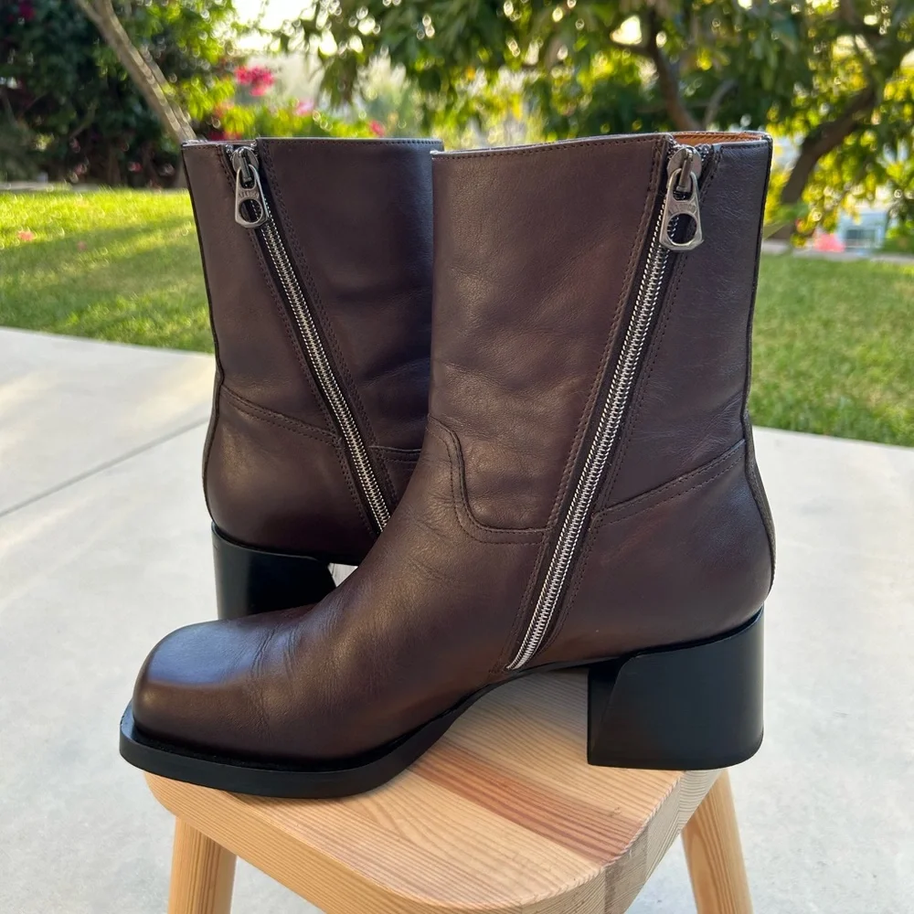 Labucq Joan Boot Leather Ankle Boots: Size 40, Cocoa Brown - Picture 6 of 10